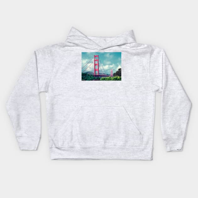 Golden Gate Bridge Kids Hoodie by Photomisak72